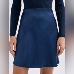 Babaton Satin Mini Slip Skirt